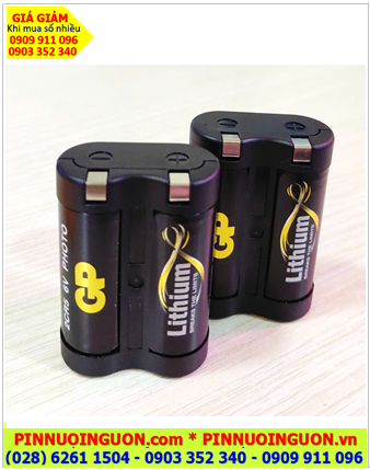 Pin máy ảnh kỹ thuật số Pin 6V Photo Lithium GP 2CR5 Pin DL245 chính hãng (Viên rời Industrial)